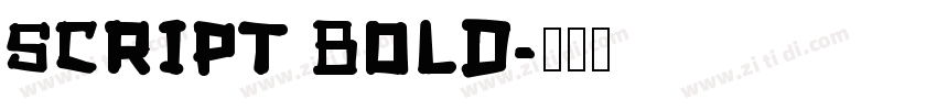 Script Bold字体转换